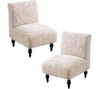 KTLCNDF Housses De Chaise Extensibles en Chenille sans Accoudoirs, Lot De 2, Housses Décoratives Ultra-Douces Et Épaisses for Salon Et Chambre, Protection De Meubles Lavable en Machine(Pink,Set of 2)