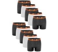 KTM 10 ER Pack Boxer Men Boxershorts Pants, Farben:Dark Grey/Light Grey, Größe Bekleidung:L