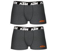 KTM 2 ER Pack Boxer Men Boxershorts Pants, Farben:Dark Grey, Größe Bekleidung:XXL