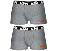 KTM 2 ER Pack Boxer Men Boxershorts Pants, Farben:Light Grey, Größe Bekleidung:L