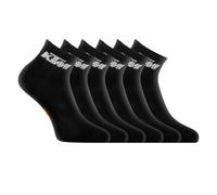 KTM Chaussette Homme - Lot de 6 - Chaussettes Mi-Hautes Homme, Noir, Blanc, Taille 43/46