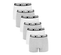 KTM Freegun Lot de 6 boxers pour homme, Light Grey / White, XL