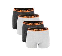KTM Lot de 4 boxers Freegun pour homme - Sous-vêtements pour homme, Gris foncé/gris clair 2, M