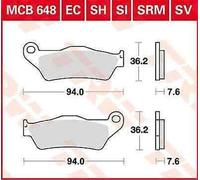 KTM Supermoto 950 2006 TRW Rsi Série Sindered Tout-Terrain Course Frein Patins
