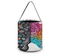 KTNML Panier à bonbons réutilisable pour une utilisation dans les festivals, les fêtes et la vie quotidienne, cerveau gauche et droit, 20,1 x 21,1 cm, Cerveau gauche et droit., 7.9*8.3in