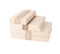 KTOJOY Lot de 300 bâtonnets de crème glacée en bois naturel, 3 tailles mélangées, bâtonnets géants en vrac et petits bâtonnets en bois pour le bricolage