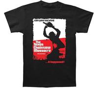 KTOPMC diyi Men Cotton T Shirts Texas Chainsaw Massacre Mens Can You Survive Slim Fit T Shirt Black(X-Large)