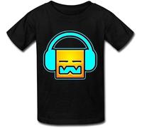 KTOPMC DJ Geometry Dash Men's T Shirt Black(Large)