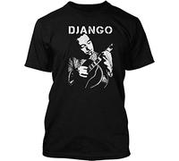 KTOPMC Django Reinhardt Jazz Guitar Men's T-Shirt Cotton T-Shirt Black(X-Large)
