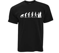 KTOPMC Drinking T Shirt Evolution of The Pub Bartender Alcohol Drinks Parody Mens Womens Ladies Unisex(X-Large)