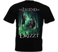 KTOPMC Drizzt DoUrden Men T-Shirt The Loom Salvatore The Legend of Drizzt Style Vintage T Shirt Short Sleeve Funny Top(Large)