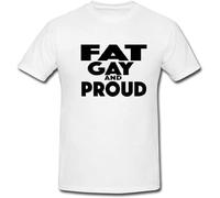 KTOPMC Fat Gay and Proud Mens Or Lady Fit T T-Shirts à Manches Courtes T-T-Shirts à Manches Courtes Funny Gift(Large)