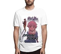 KTOPMC Future Diary Mirai Nikki Gasai Yuno Waifu Short Sleeve T Shirt Man's Casual Style Tshirt (Small)
