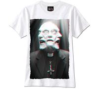 KTOPMC T-T-Shirts à Manches Courtes Priest Priester Horror Zombie Apocalypse Trippy LSD MDMA Hipster(Large)