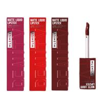 KTouler 3 Colors Matte Liquid Lipstick Set, Velvet Smooth Nude Lip Gloss, Waterproof Moisturizing Long Lasting Highly Pigmented Matte Lip Stain with Gift Box (B)
