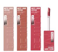 KTouler 3 Colors Matte Liquid Lipstick Set, Velvet Smooth Nude Lip Gloss, Waterproof Moisturizing Long Lasting Highly Pigmented Matte Lip Stain with Gift Box (A)