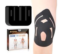 KTQUICK Lot de 10 bandes de kinésiologie prédécoupées pour les genoux - Imperméables et confortables - Pour tous les sports et un meilleur soutien du genou - Bandes de kinésiologie pour les douleurs