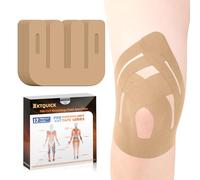 KTQUICK Lot de 10 bandes de kinésiologie prédécoupées pour les genoux - Imperméables et confortables - Pour tous les sports et un meilleur soutien du genou - Bandes de kinésiologie pour les douleurs
