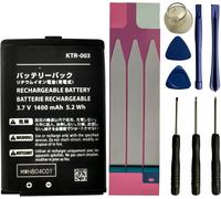 KTR-003 3.7V 5.2Wh 1400mAh Replacement Battery for New 3DS N3DS Portable Game Console with Tools