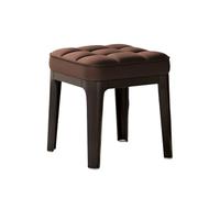 KTREZ Tabouret de coiffeuse multifonctionnel en latex avec coussin en latex - Tabouret carré en plastique - Tabouret à langer - Tabouret de maquillage - Petit tabouret ottoman Otto Café