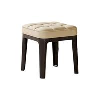 KTREZ Tabouret de coiffeuse multifonctionnel en latex avec coussin en latex - Tabouret carré en plastique - Tabouret à langer - Tabouret de maquillage - Petit tabouret ottoman Otto Beige