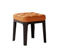 KTREZ Tabouret de coiffeuse multifonctionnel en latex avec coussin en latex - Tabouret carré en plastique - Tabouret à langer - Tabouret de maquillage - Petit tabouret ottoman Otto Orange