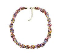 Ktrezs Collier De Bohème Tissé En Perles Vintage Antique Collier Court En Perles Colorées Pour Les Femmes Et Les Filles Colourful