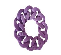 Ktrezs Punk Acrylique Cuba Chaîne Déclaration Collier Épais Papier Pince Collier Femme Teen Girl Cadeau Hip Hop Réglable Géométrique Bande Bijoux purple-70cm