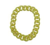 Ktrezs Punk Acrylique Cuba Chaîne Déclaration Collier Épais Papier Pince Collier Femme Teen Girl Cadeau Hip Hop Réglable Géométrique Bande Bijoux yellow-70cm
