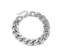 Ktrezs Punk Hip Hop Thick Block Necklace Bracelet Bracelet Collier Court Collier or Argent Fermoir Large Homme Femme Silver