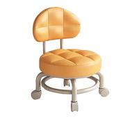 Ktrezs Tabourets roulants avec Roues et Dossier étanche à la capacité de Cuir PU à Haut Poids à Haut Poids pour Hommes Boy Girls Garage Salon Home Office Basse Hauteur tabo S