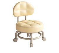 Ktrezs Tabourets roulants avec Roues et Dossier étanche à la capacité de Cuir PU à Haut Poids à Haut Poids pour Hommes Boy Girls Garage Salon Home Office Basse Hauteur tabo X