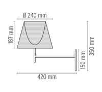 FLOS lampe murale applique KTRIBE W (Aluminate bronze - Zamak / Aluminium)