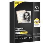 Ktrio Pochettes de plastification pour feuilles de stratification - 11 x 17 cm - Transparent - 5 mil 50 Pack claire