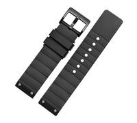 KTRSAVSSA Bracelet de montre compatible avec Cartier Santos 100 en caoutchouc noir for homme et femme, accessoire en silicone, 23 mm(Black black clasp)