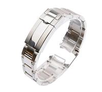 KTRSAVSSA Bracelet De Montre Oyster En Acier Inoxydable 904 Compatible Avec Rolex SUBMARINER DAYTONA SUP GMT For Homme, Bracelet En Métal 20/21 Mm(Bright silver,21mm)