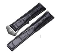 KTRSAVSSA Bracelet En Cuir 20 Mm, 22 Mm, 24 Mm, Compatible Avec Les Montres Tag Heuer Carrera Monaco, Noir Et Marron(Black-silver,20mm)