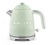 SWEISS Bouilloire électrique KTS7 vintage 1000 W 1 L inox Socle 360° Vert