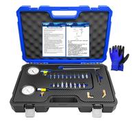 KTTOOL Testeur de pression de frein, manomètre de frein universel, 0-3500 psi, kit de jauge de pression d'huile hydraulique ABS, outil de diagnostic de système de freinage pour voiture à essence