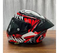 KTTUO Helmet Spoiler Case Visor Strips pour HJC RPHA 12 - Plastique renforcé de fibres (FRP) - Noir - Autocollant adhésif