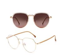 KTUCN Ensemble de lunettes de soleil polarisées à monture intégrale, clips magnétiques, double usage, pour la conduite, 4, BH01