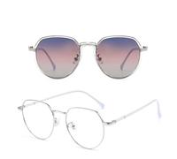 KTUCN Ensemble de lunettes de soleil polarisées à monture intégrale, monture tendance, clips magnétiques, double usage, pour la conduite, 6, BH01