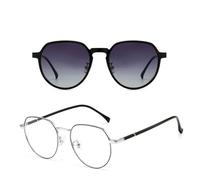 KTUCN Ensemble de lunettes de soleil polarisées à monture intégrale, monture tendance, clips magnétiques, double usage, pour la conduite, 3, BH01