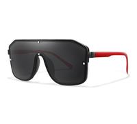 KTUCN Lunettes de soleil à verres rivetés pour hommes et femmes, style décontracté et oversize, protectio