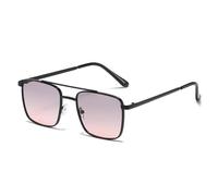 KTUCN Lunettes de soleil carrées vintage pour hommes, verres à double faisceau pour femmes, classiques, surdimensionnées, couleur 8, HFA, 001