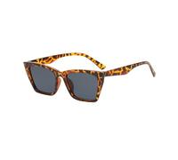 KTUCN Lunettes de soleil œil de chat vintage pour femme, monture fine, style rétro, protection UV400, léo