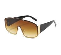 KTUCN Lunettes de soleil monobloc surdimensionnées sans monture, style Y2K,