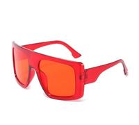 KTUCN Lunettes de soleil oversize monobloc tendance pour femmes, style rétro, protection UV400, style punk, taille D, 1 pièce