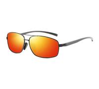 KTUCN Lunettes de soleil photochromiques polarisées pour hommes et femmes, verres de conduite antireflets, 04 noir, rouge, BH01