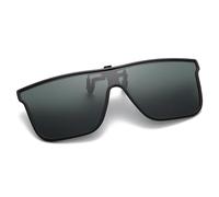 KTUCN Lunettes de soleil polarisées à clipser pour hommes et femmes, vision nocturne, lunettes de conduite rétro à grande monture, UV400, vert foncé, 13,1 x 4,8 cm